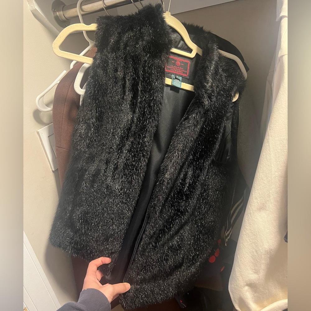 Vintage Ralph Lauren fur vest